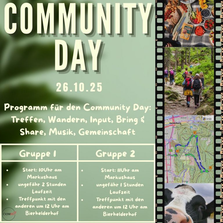 Flyer für Community Day 26.10.25