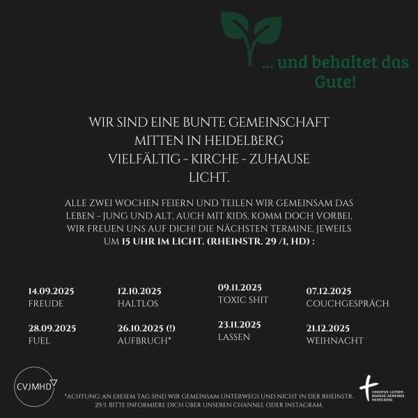 Flyer für Community Gottesdienste Q4 - Rückseite